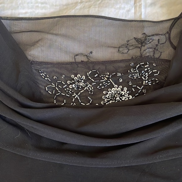 Womens LBD, cap sleeves, mesh detailing front and back, beautiful a-line skirt. - Picture 2 of 8